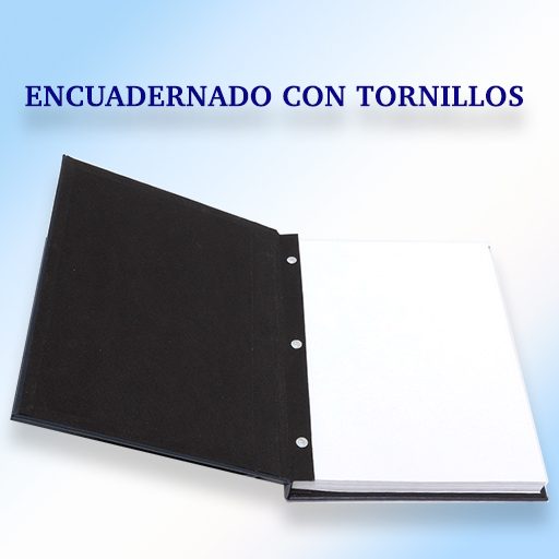Libros corporativos con tornillos