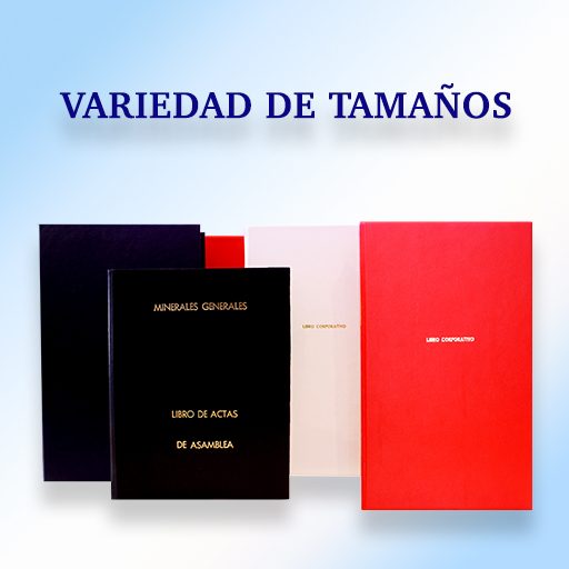 Libros corporativos tamaños